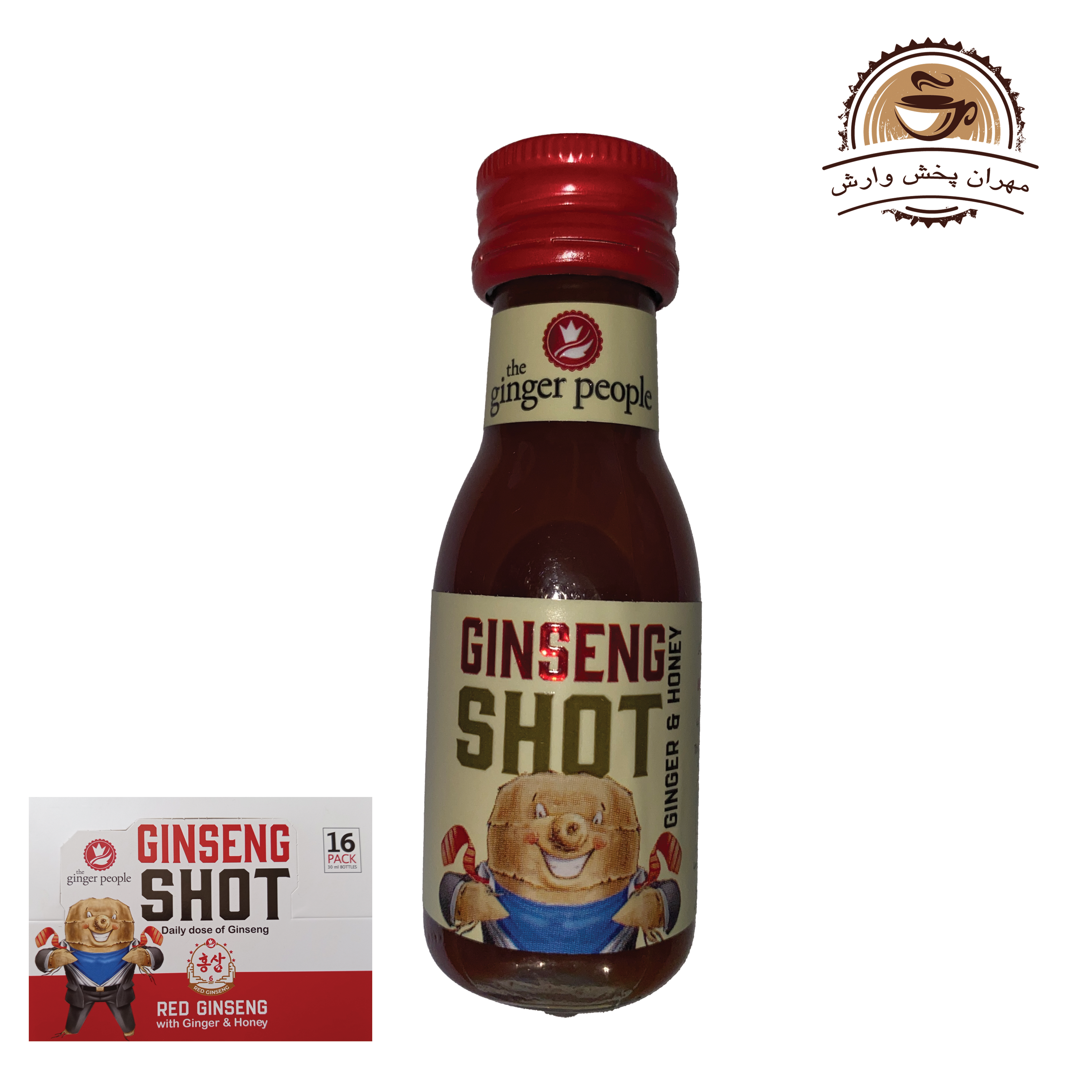 نوشیدنی انرژی زا جنسینگ شات ال ملکی رویال 16 شات - Ginseng Shot - جینسینگ قرمز